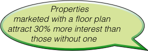 Properties marketed with a floor plan attract 30% more interest than those without one


